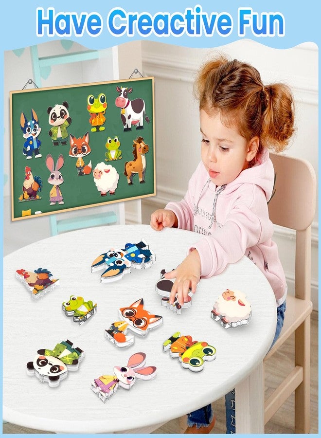 Oriate Farm Animals for Magnetic Tiles, 10pcs Farm Animal Toys Compatible with Magnet Tiles, Magnetic Animals Suitable for Magnet Tile, Educational Animal Magnets Blocks Accessory - Image 3